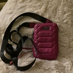 EUC Aimee Kestenberg Pink Leather Quilted Crossbody Bag